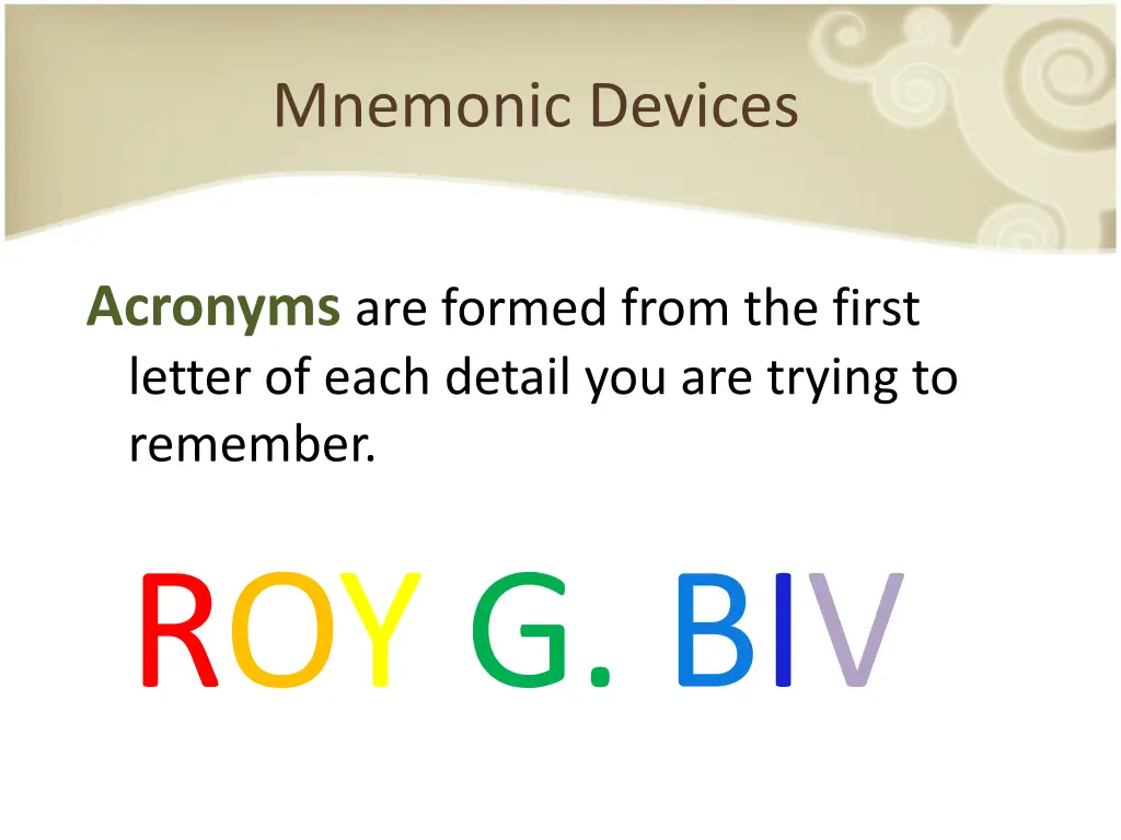 mnemonic devices 3