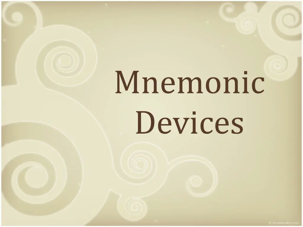 mnemonic devices