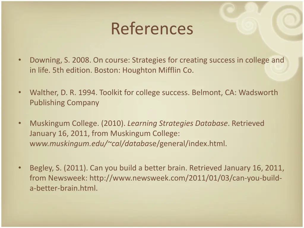 references