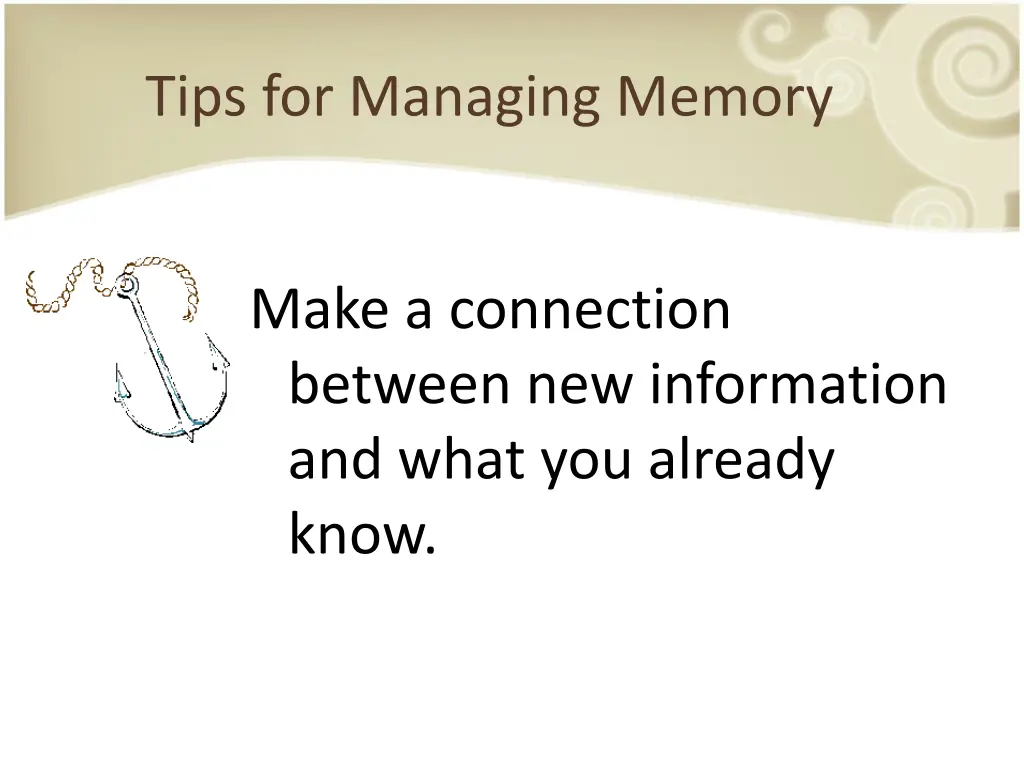 tips for managing memory 1