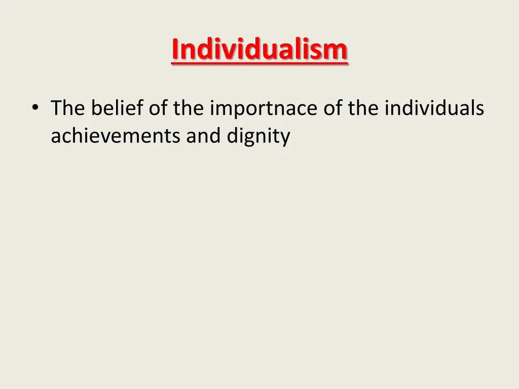 individualism