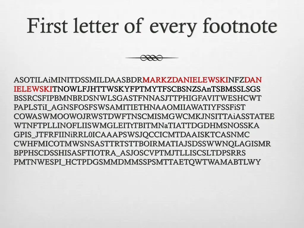 first letter of every footnote