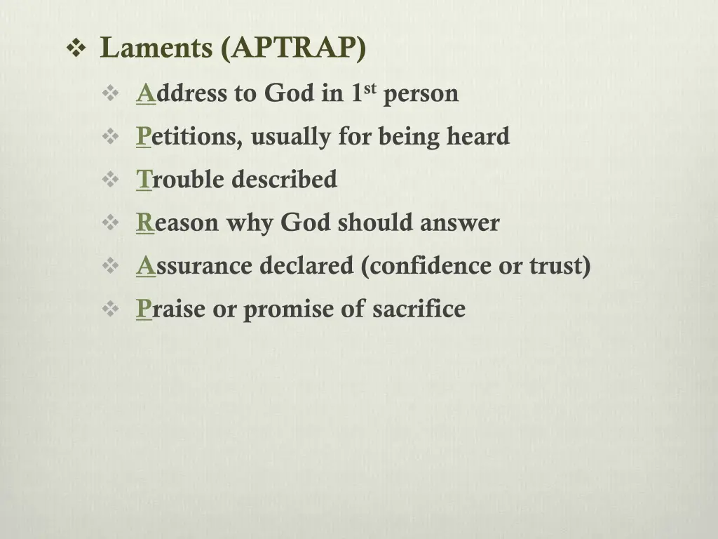 laments aptrap