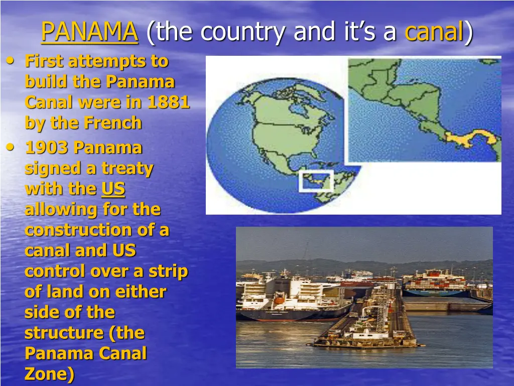 panama the country and it s a canal first