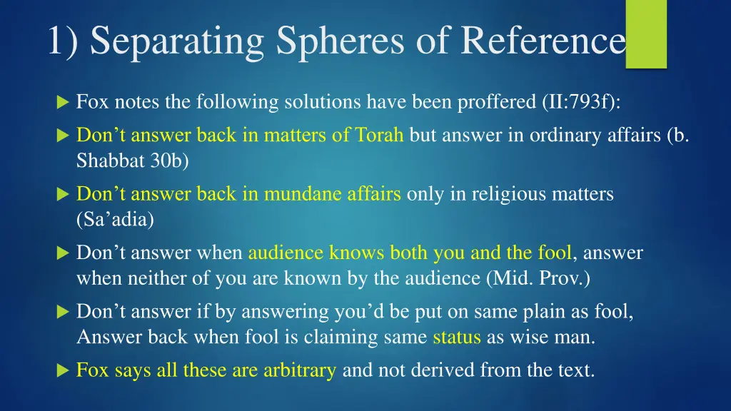 1 separating spheres of reference