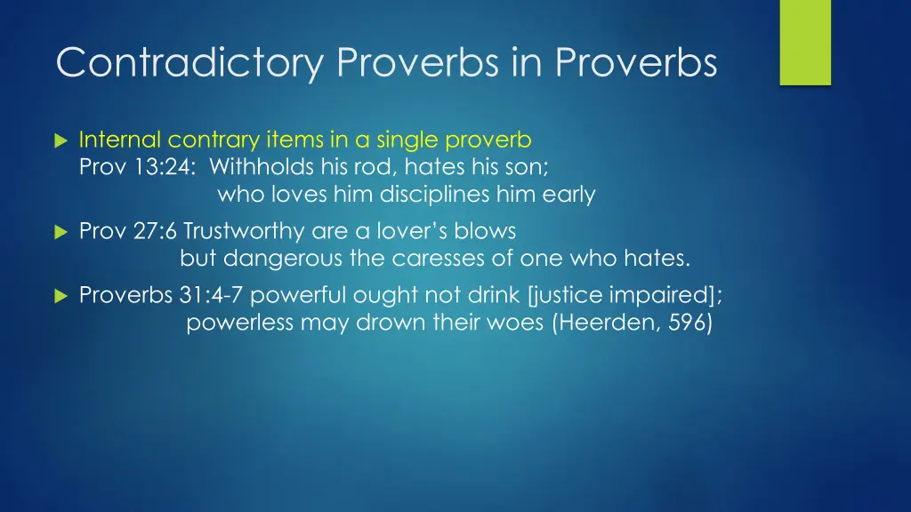 contradictory proverbs in proverbs 1