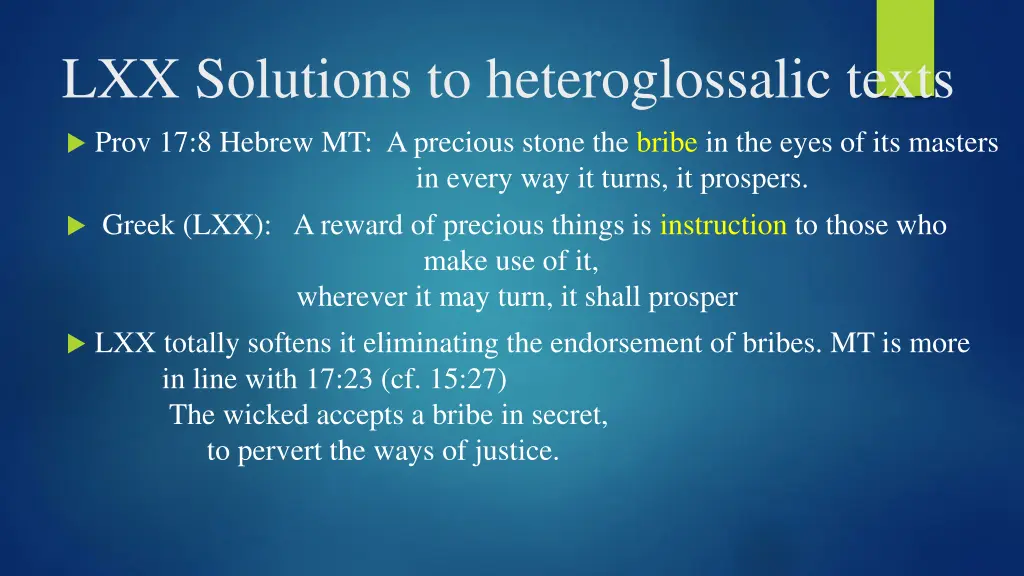 lxx solutions to heteroglossalic texts 2