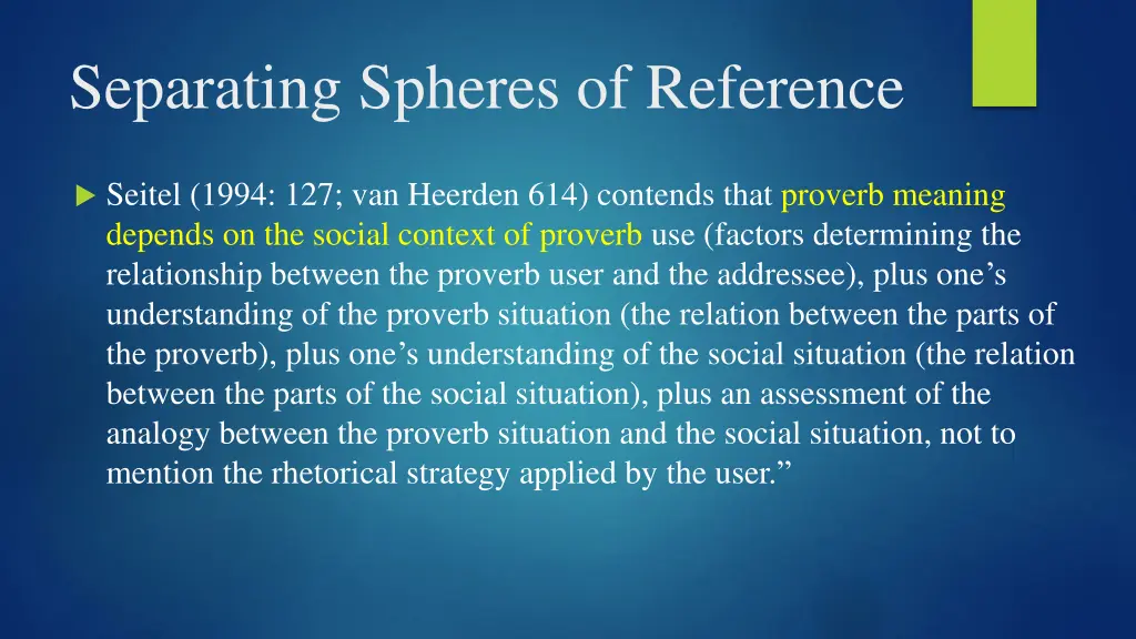 separating spheres of reference