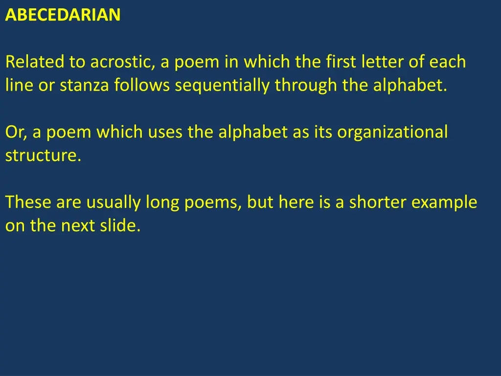 abecedarian