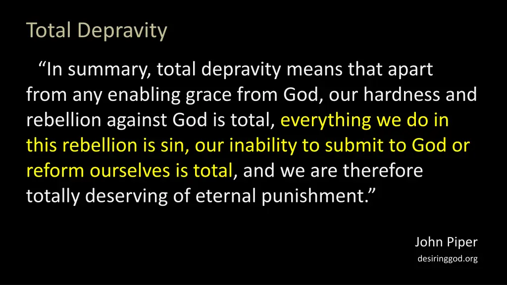 total depravity