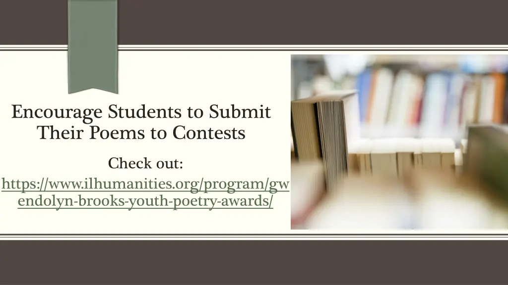 encourage students to submit their poems