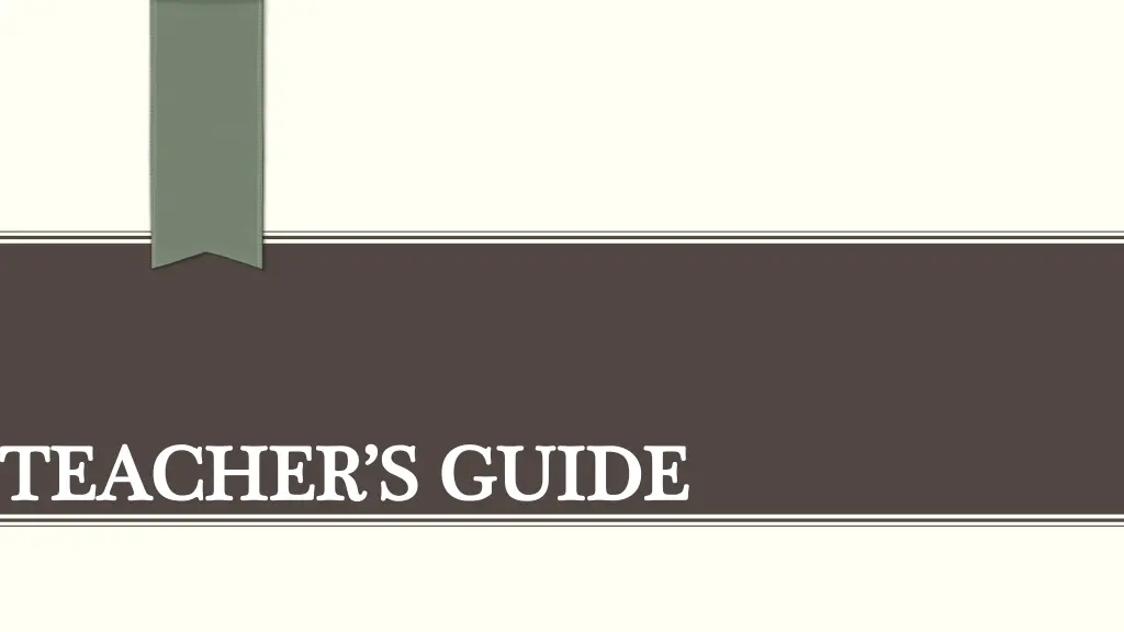 teacher s guide teacher s guide