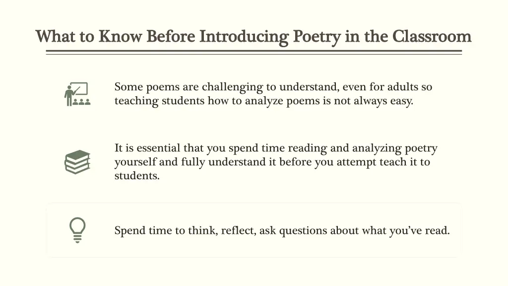 what to know before introducing poetry