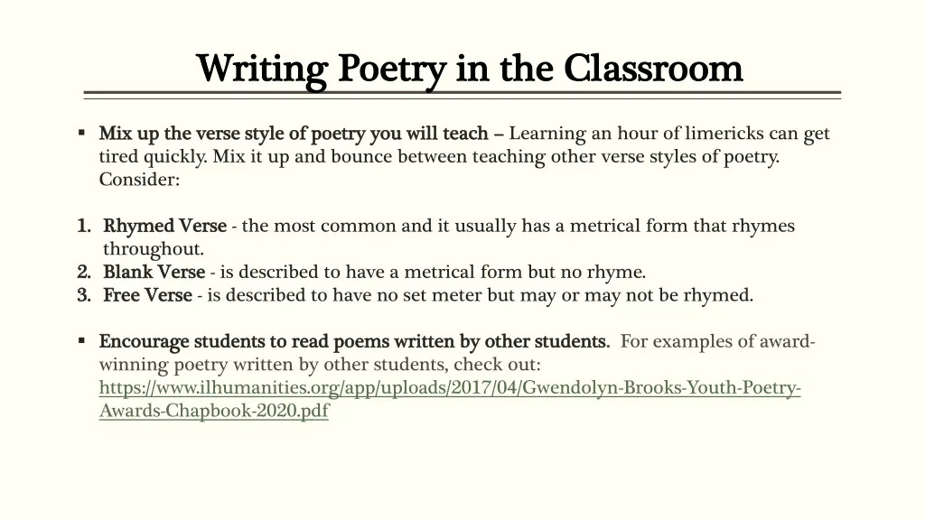 writing poetry in the classroom writing poetry 1