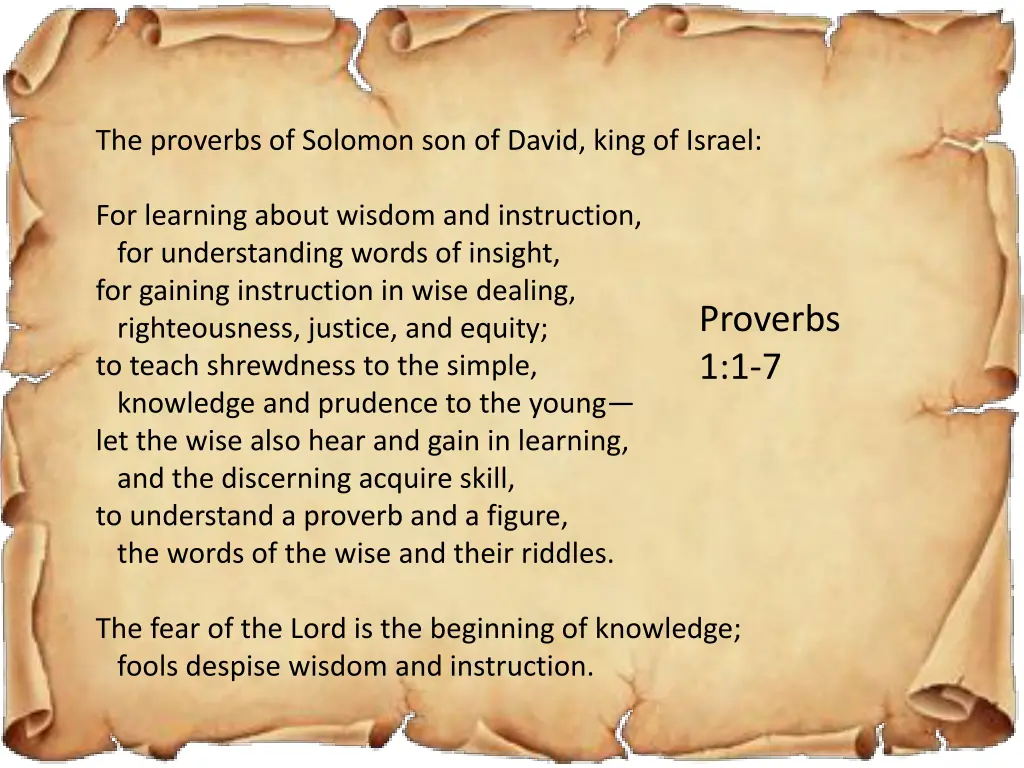 the proverbs of solomon son of david king