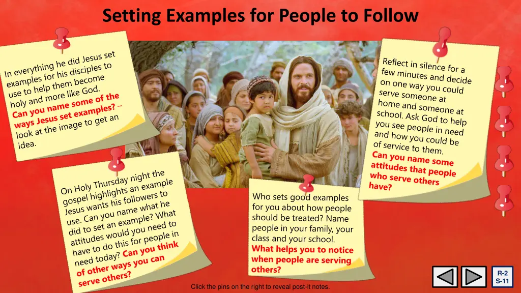 setting examples for people to follow