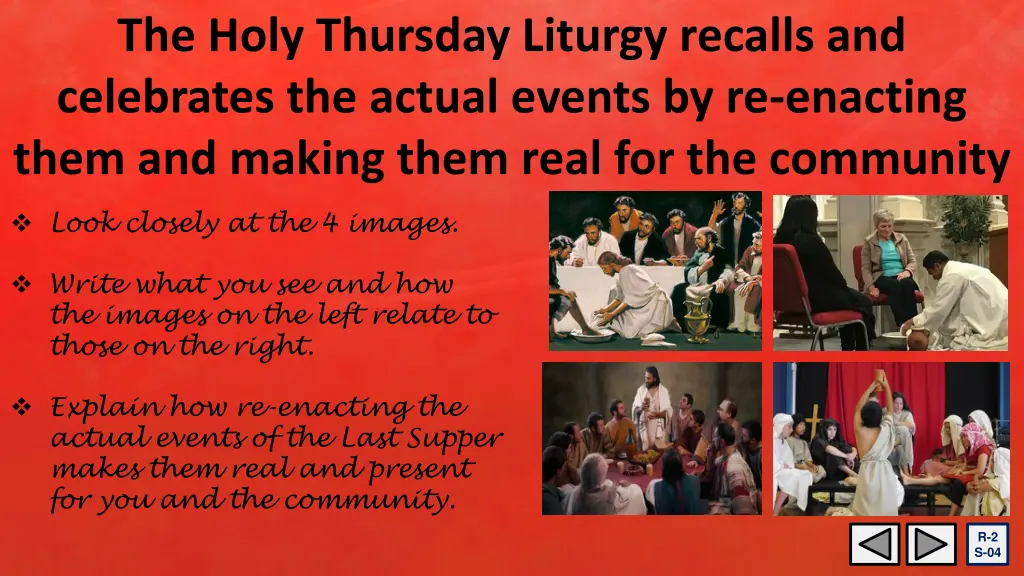 the holy thursday liturgy recalls and celebrates