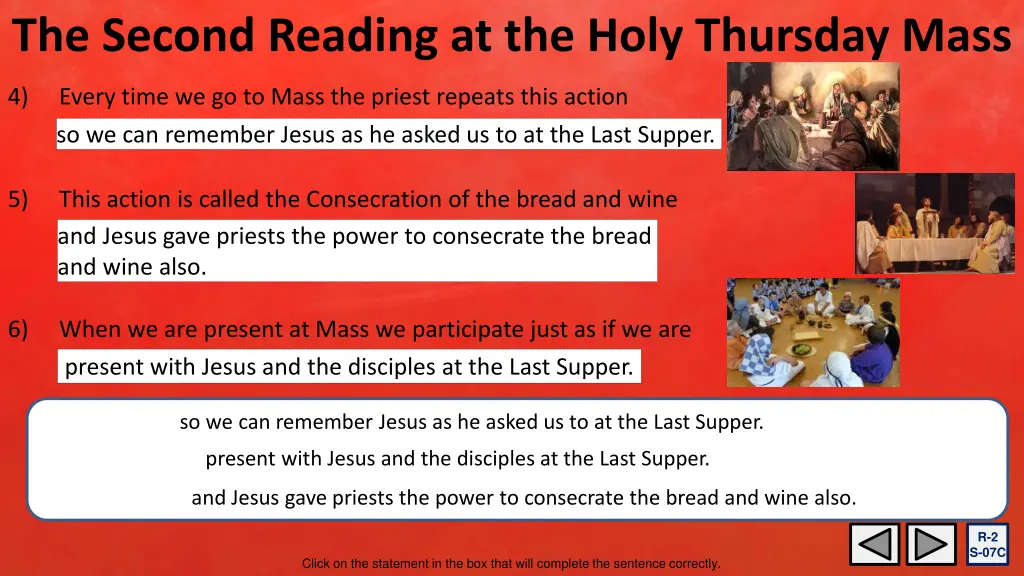 the second reading at the holy thursday mass 2