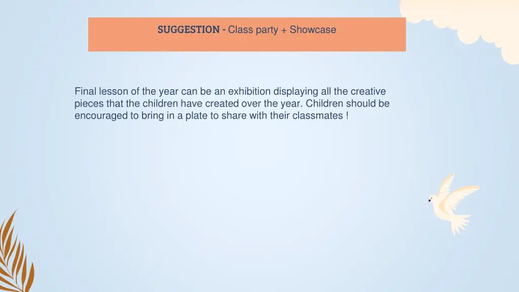 suggestion class party showcase