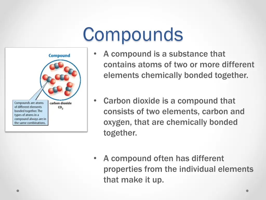 compounds a compound is a substance that contains