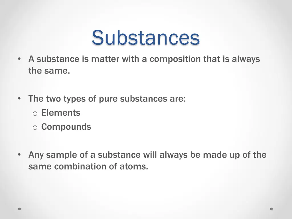 substances