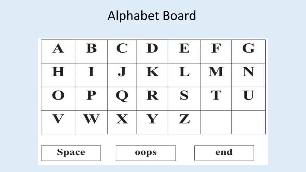 alphabet board