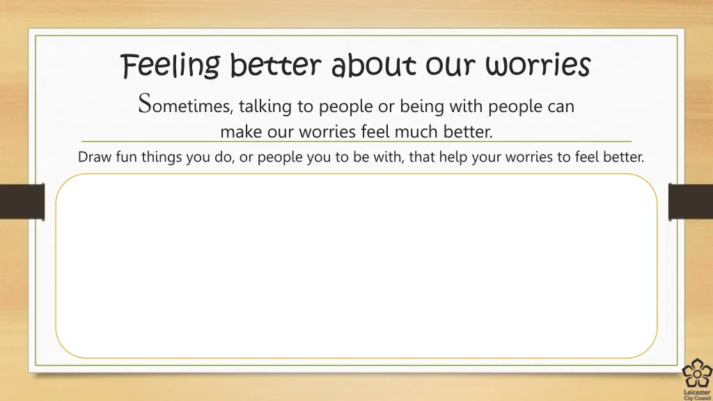 feeling better about our worries s ometimes