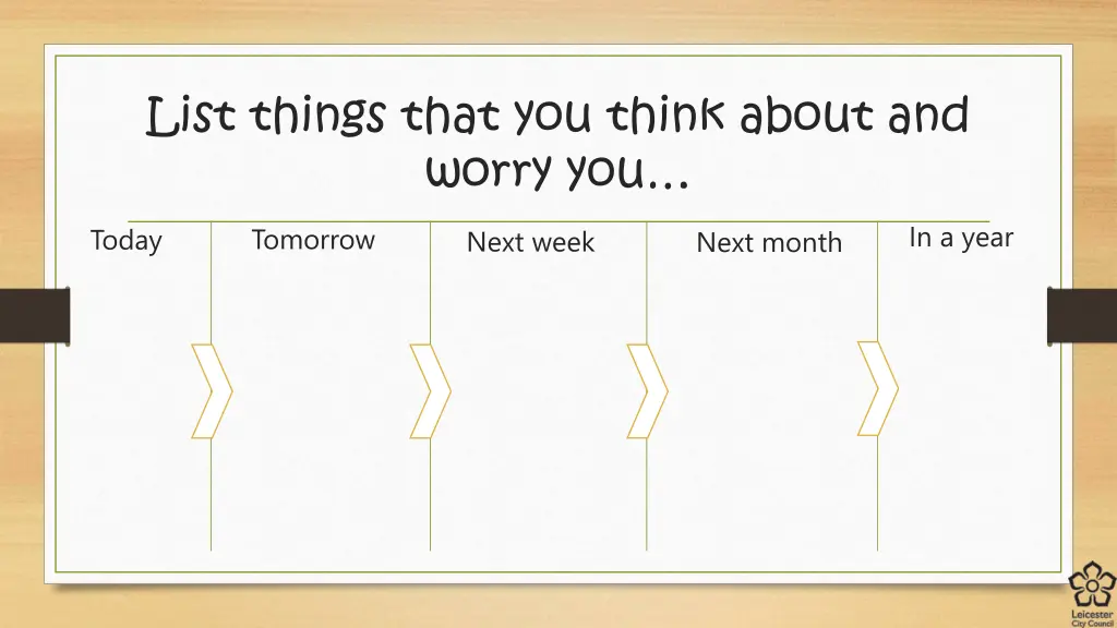 list things that you think about and worry you