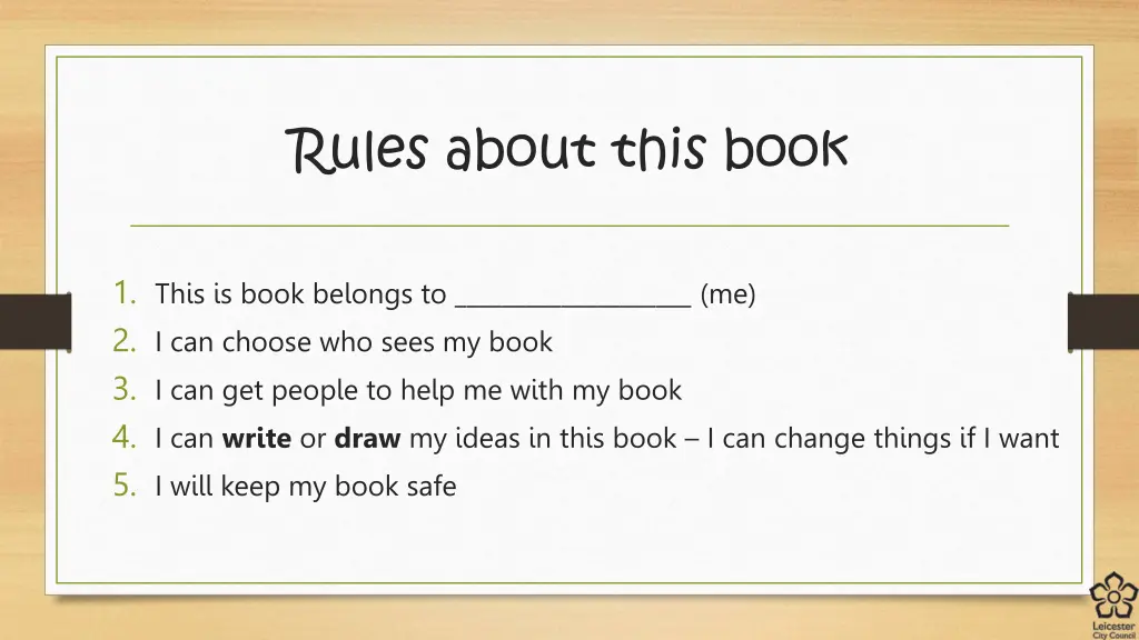 rules about this book