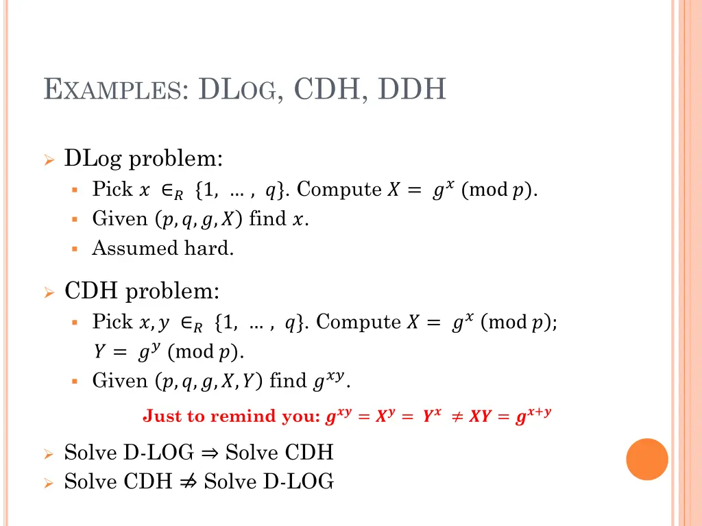 e xamples dl og cdh ddh 2