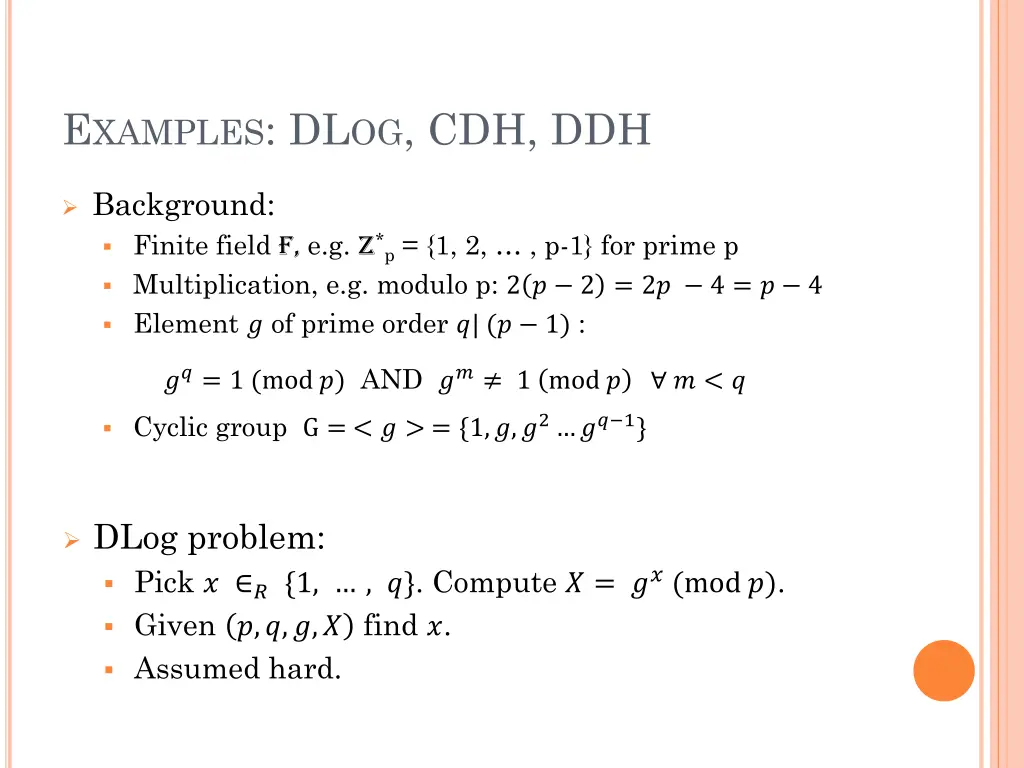 e xamples dl og cdh ddh