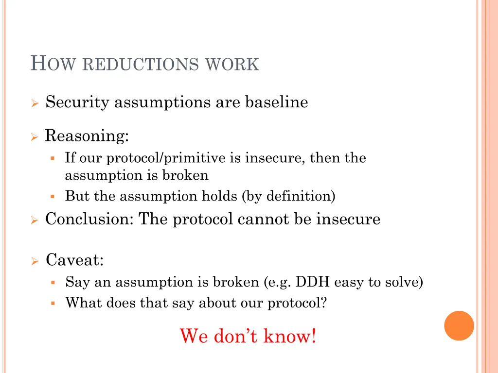 h ow reductions work