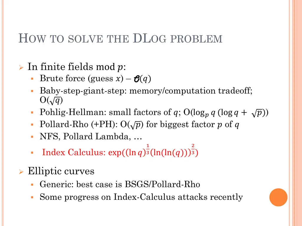 h ow to solve the dl og problem