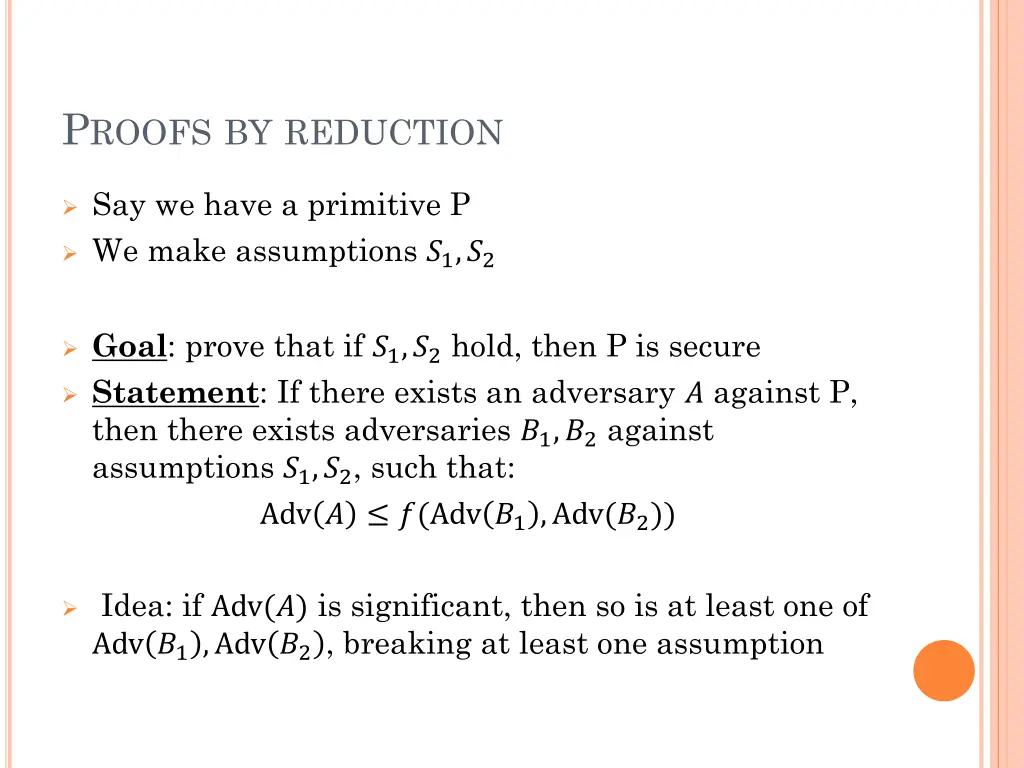 p roofs by reduction