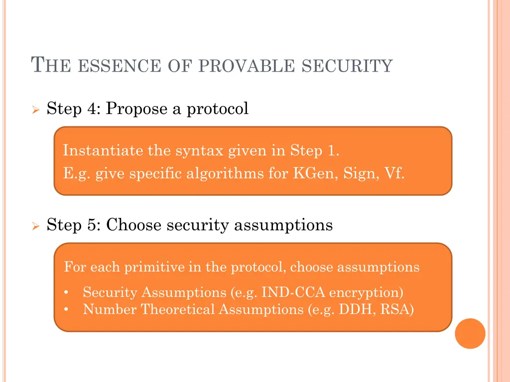 t he essence of provable security 2