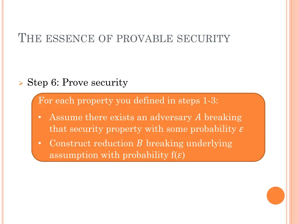 t he essence of provable security 3