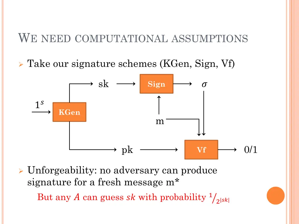 w e need computational assumptions 1