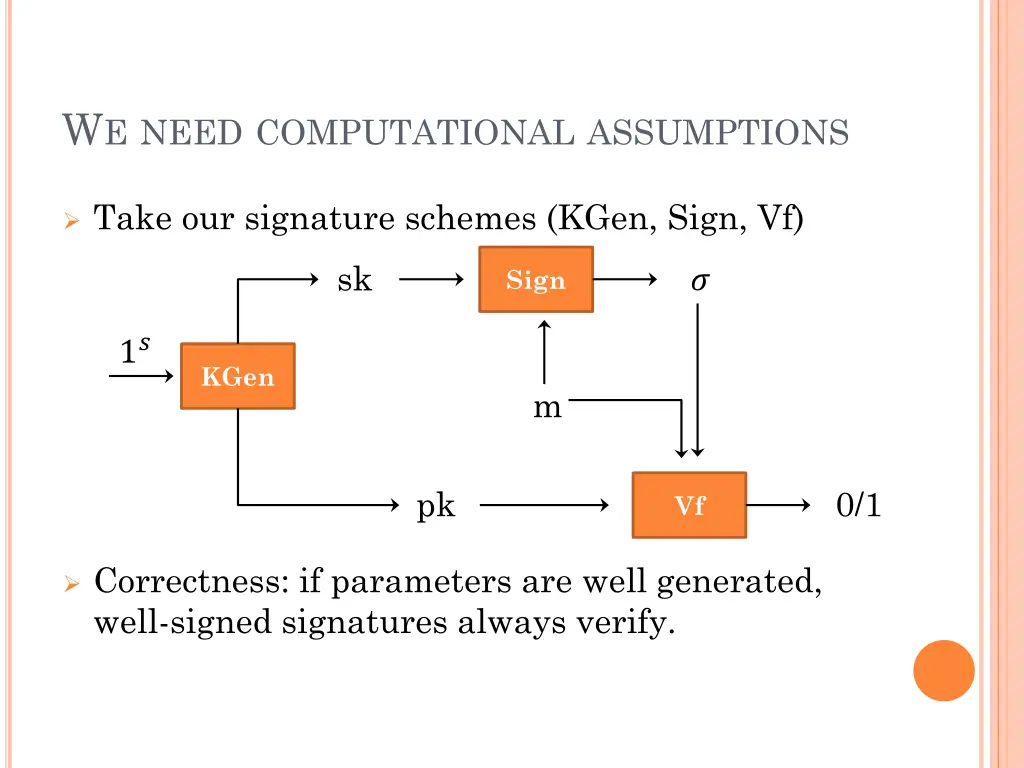 w e need computational assumptions