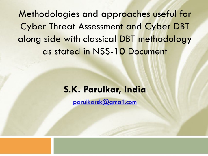 methodologies and approaches useful for cyber