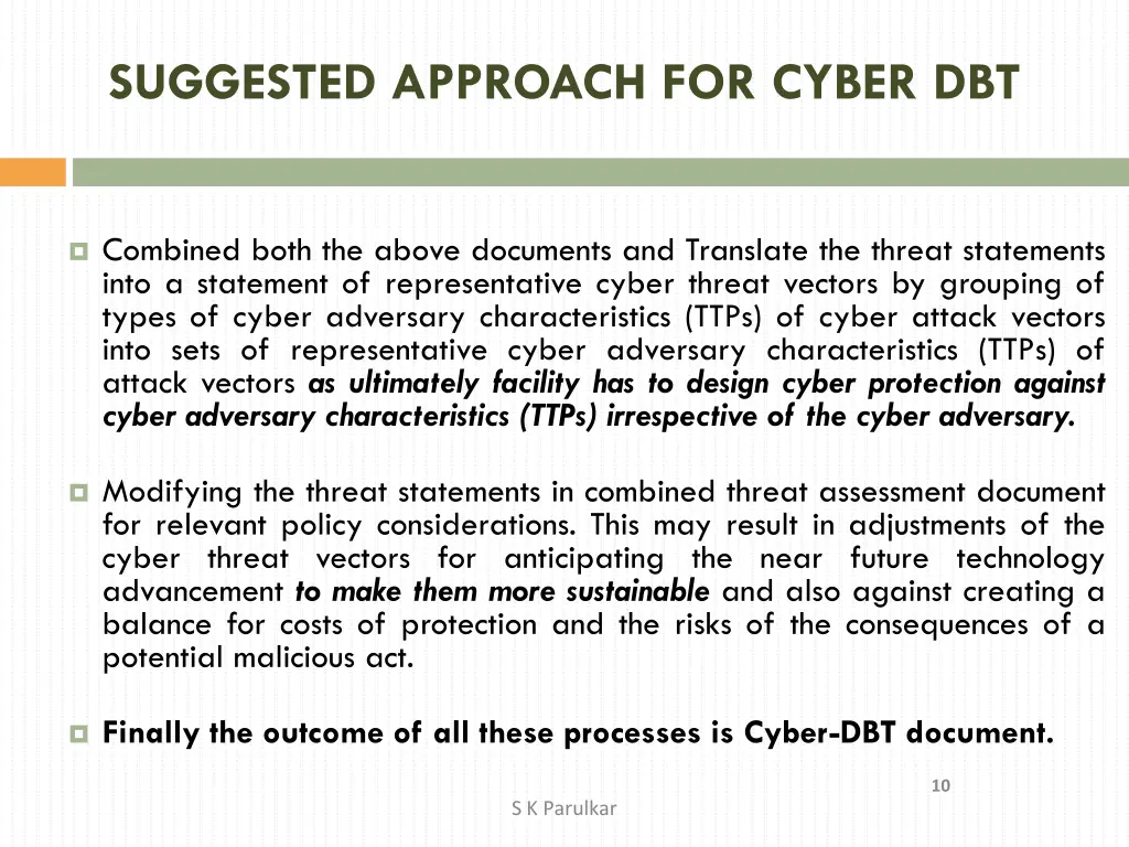 suggested approach for cyber dbt 1