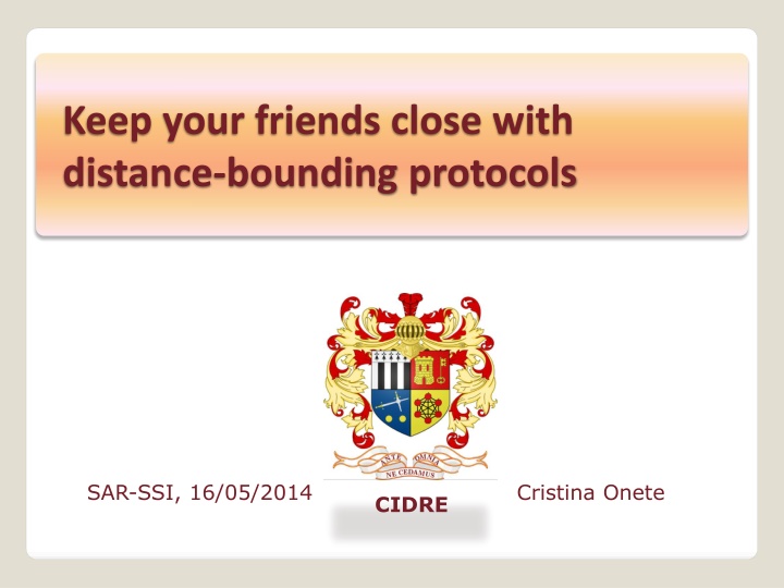 keep your friends close with distance bounding