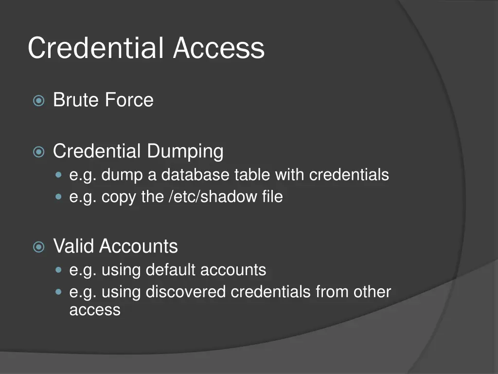 credential access