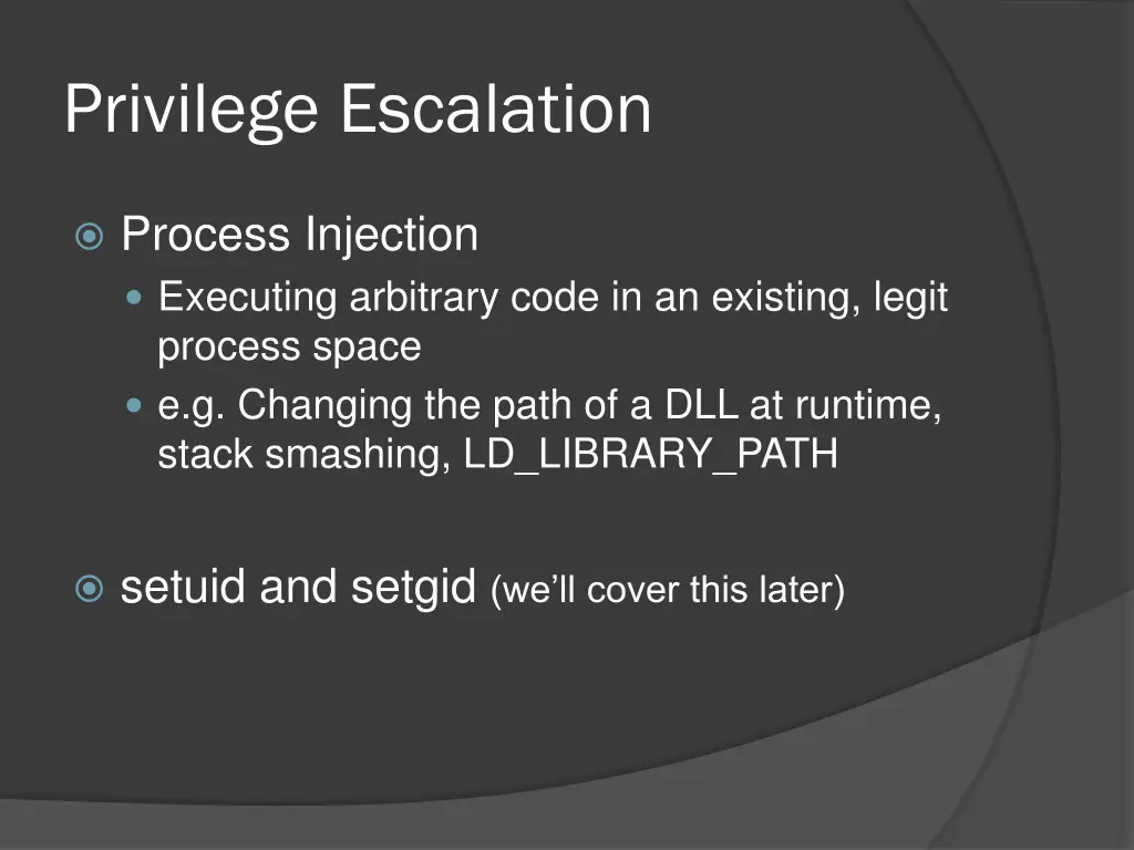 privilege escalation