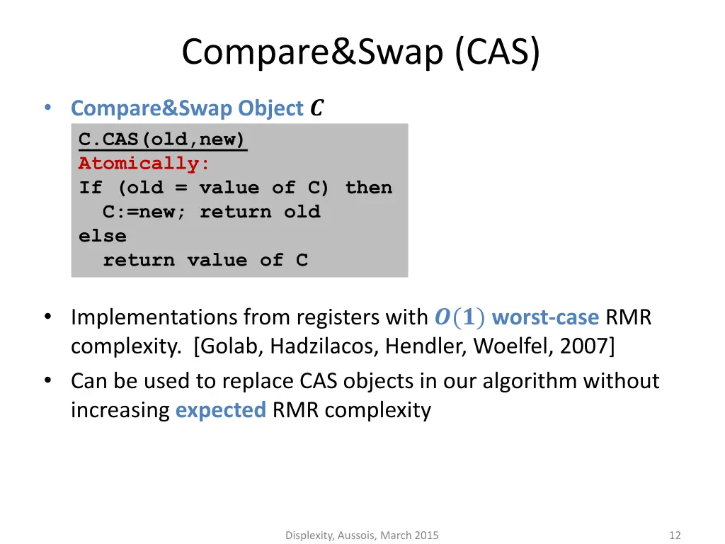 compare swap cas