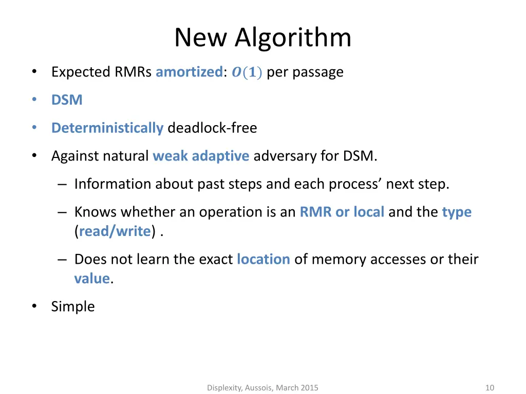 new algorithm