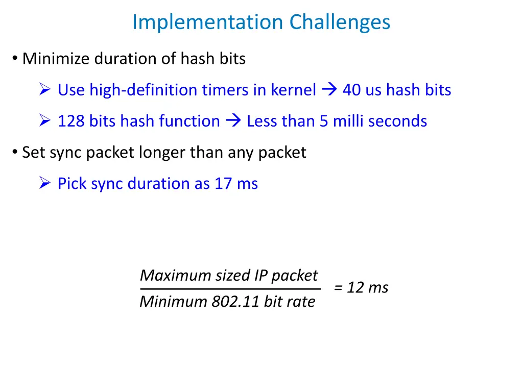 implementation challenges