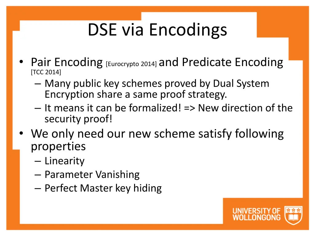 dse via encodings