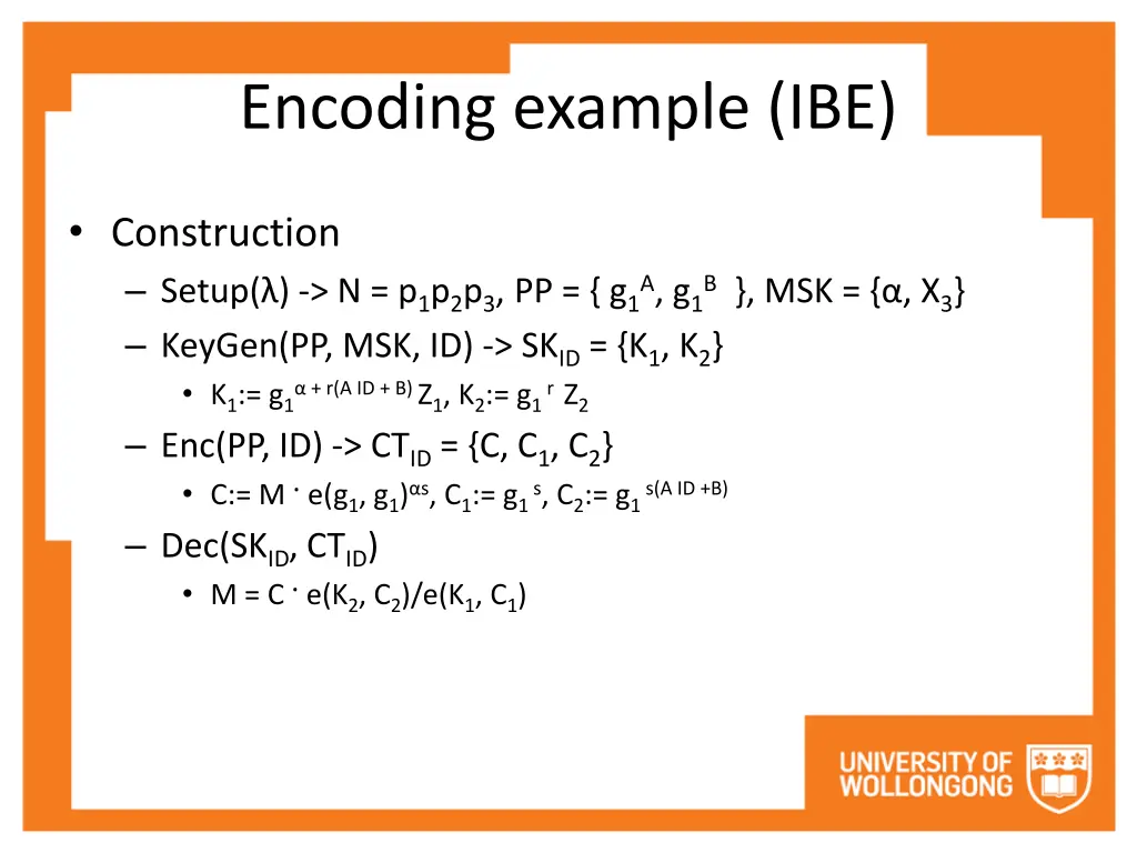 encoding example ibe