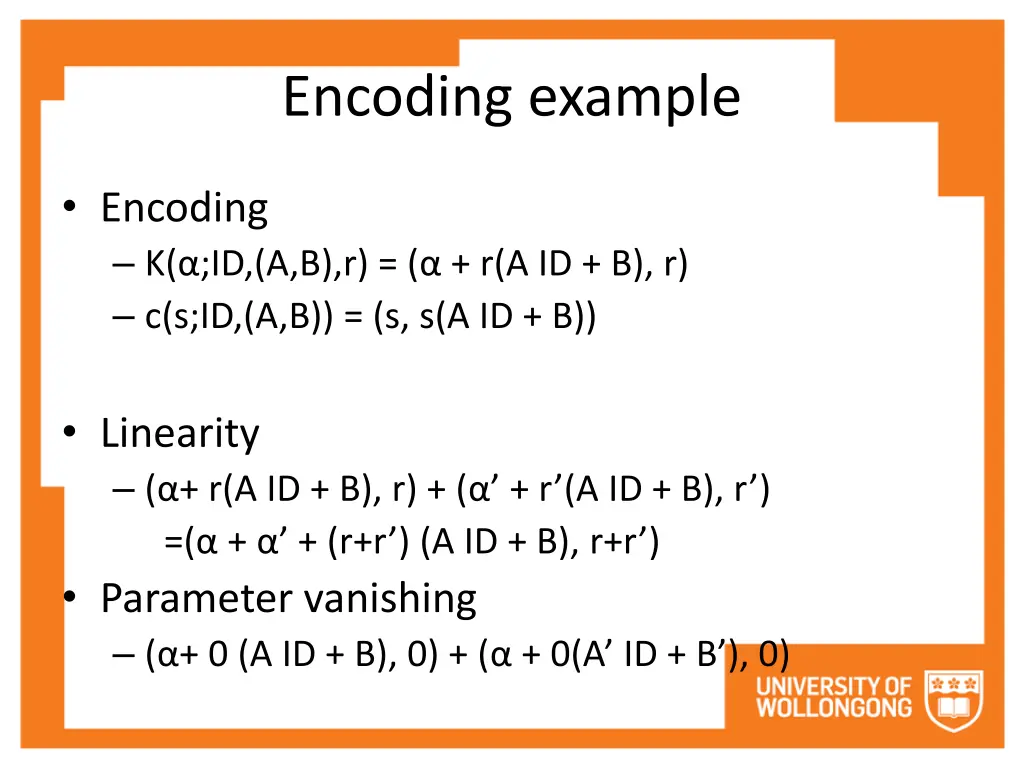 encoding example