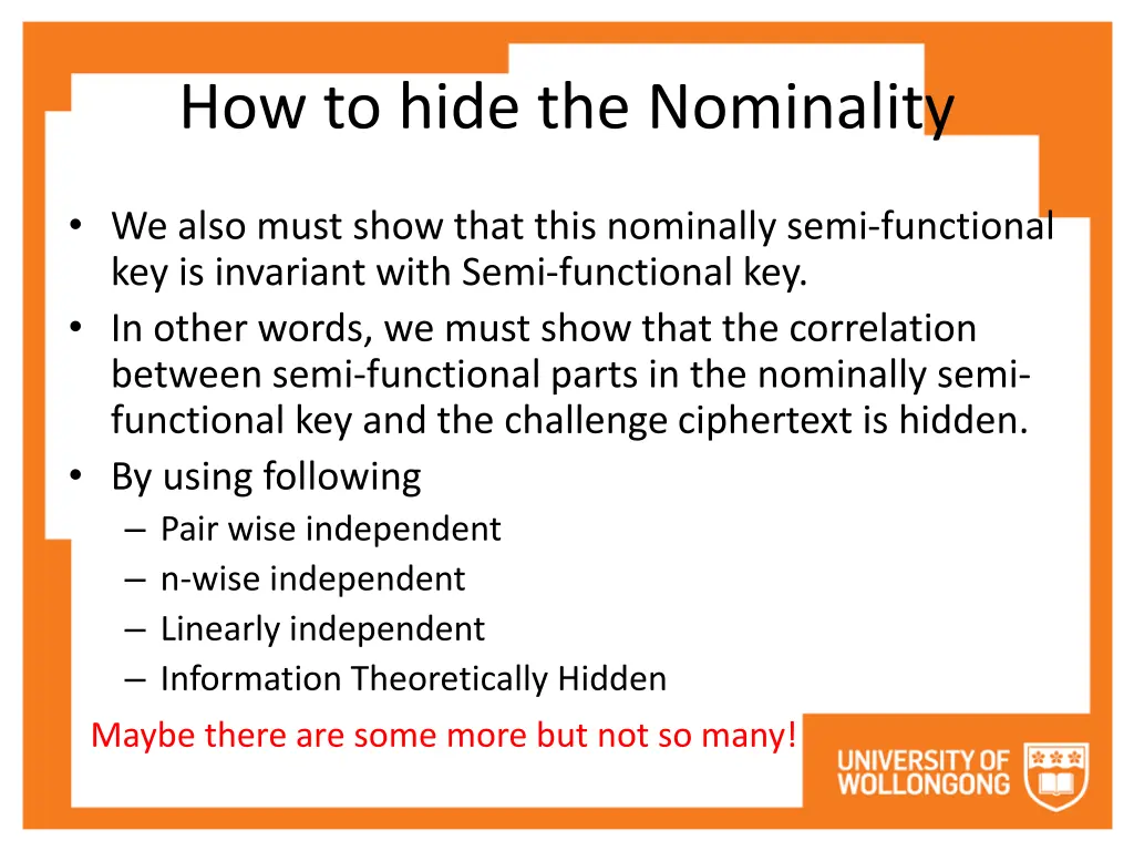 how to hide the nominality